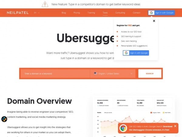 Ubersuggest Keyword Tracking Review