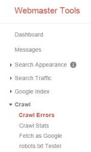 Search Console Crawl Errors